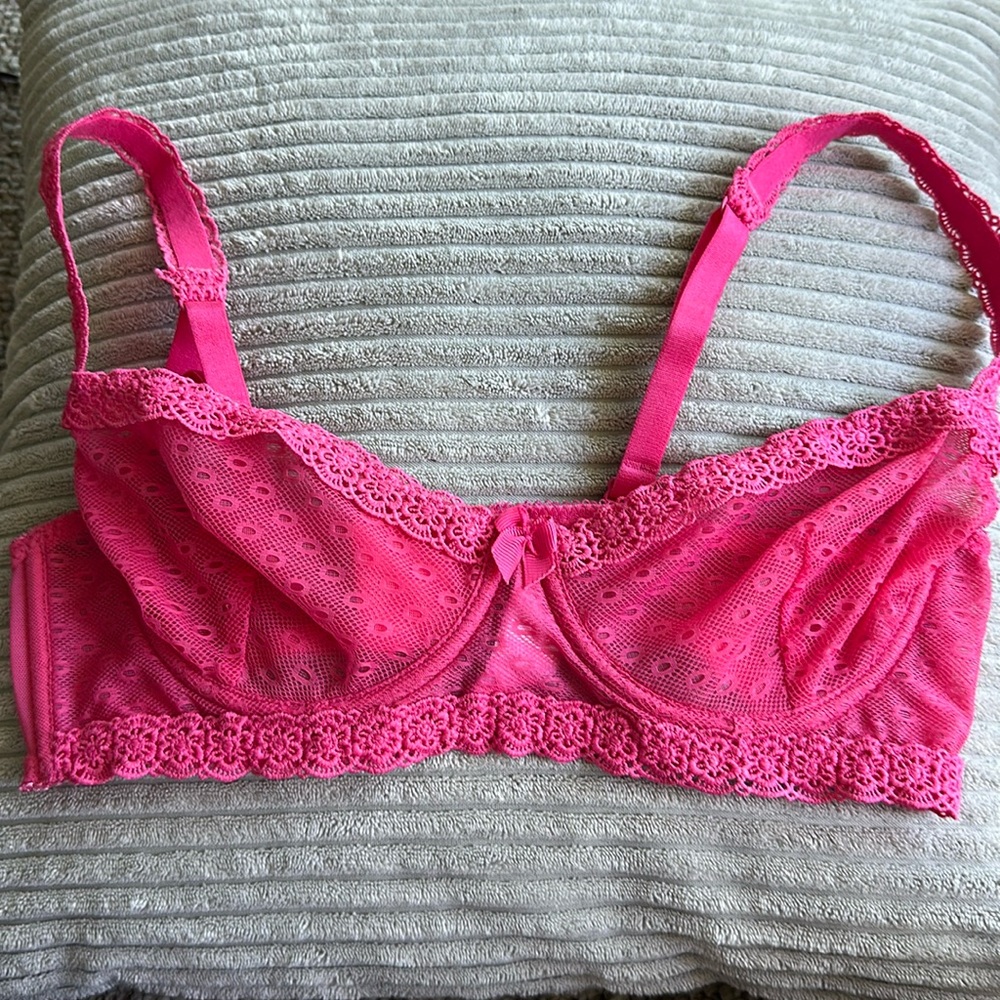 Pink Lace Bra